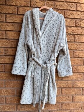 George Animal Print Fleece Bathrobe